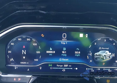 2022 Chevrolet Silverado 1500 High Country z USA, uszkodzony, nr VIN 1GCUDJEL2NZ636081